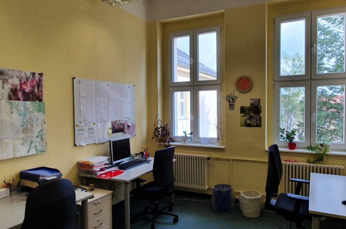 Das Foto zeigt das Büro der Auszubildenden